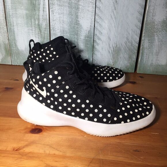 Nike Hyperfr3sh Premium Polka Dot Mens Shoes Size 8.5 Sneaker Black White 805898 - Picture 4 of 10